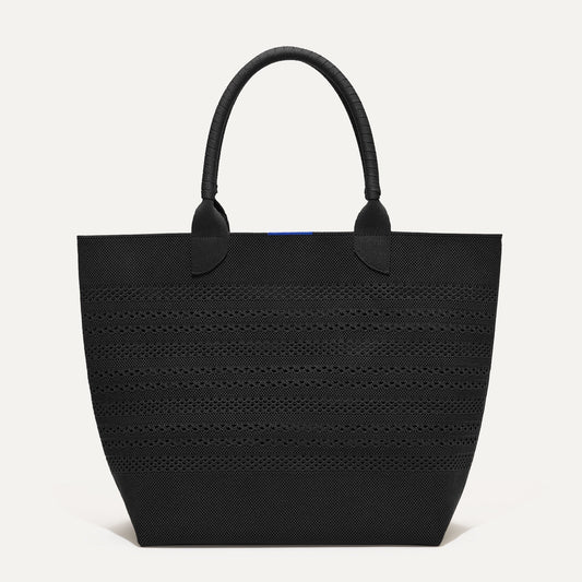 Rothys The Lightweight Tote in Black Crochet