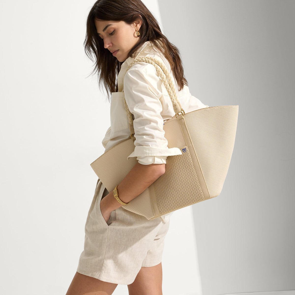 Rothys Women's Beach Bag in Meringue