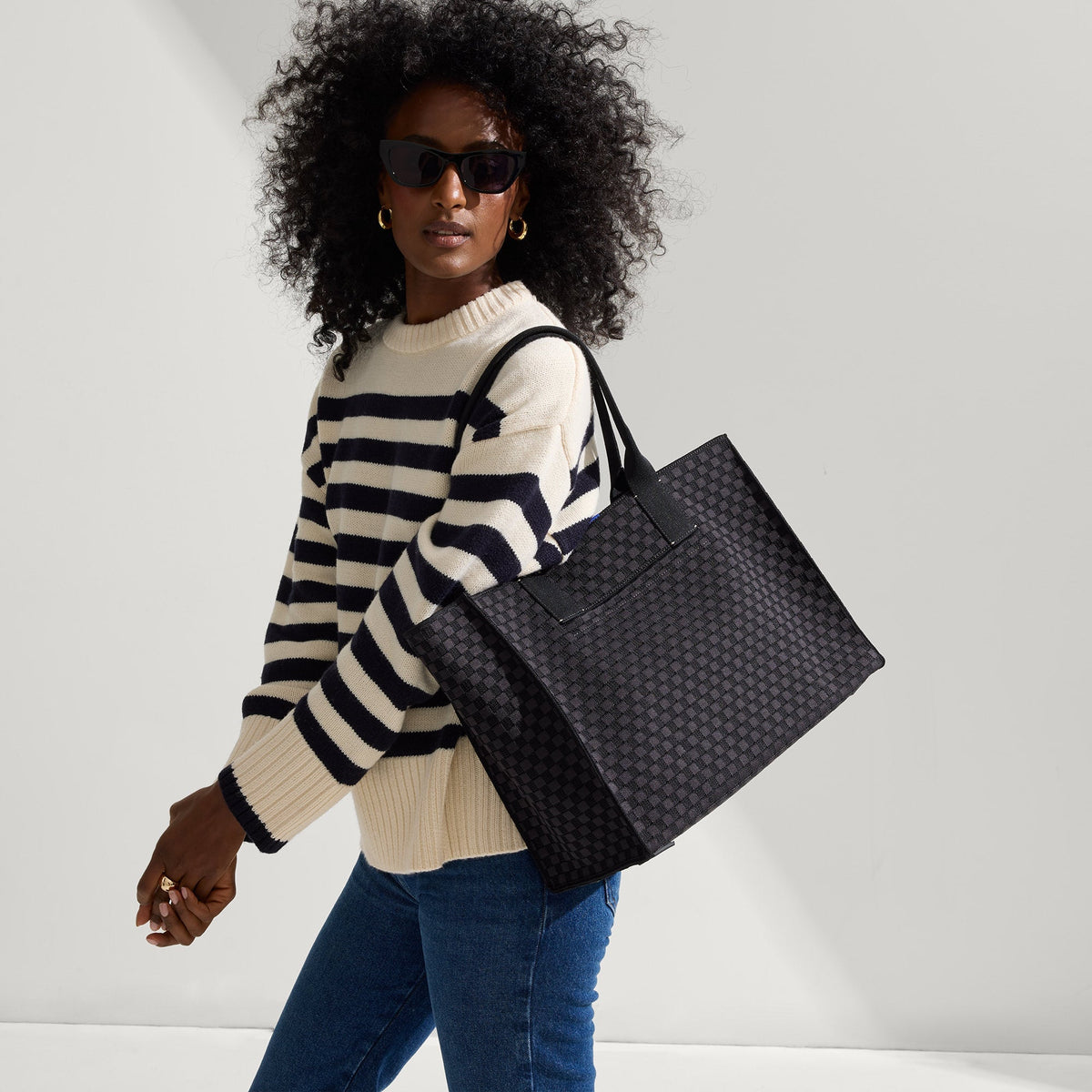 Rothys The Classic Tote in Black Sand