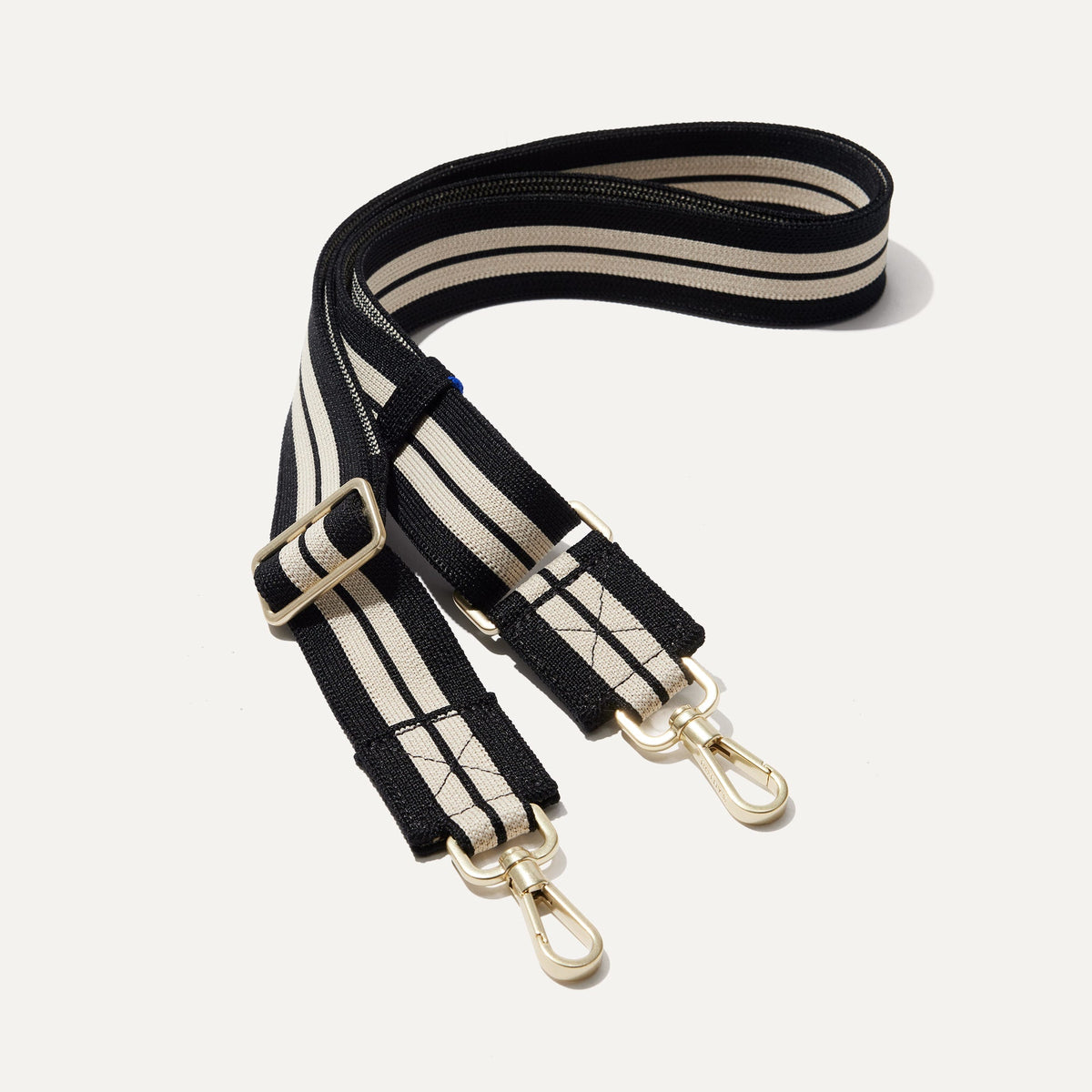 Rothys Crossbody Strap in Black and White Stripe
