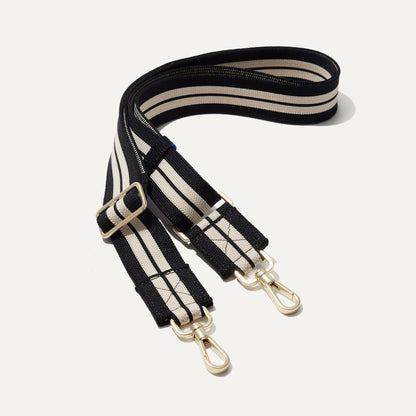 Rothys Crossbody Strap in Black and White Stripe