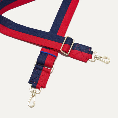 Rothys Crossbody Strap in Navy and Red
