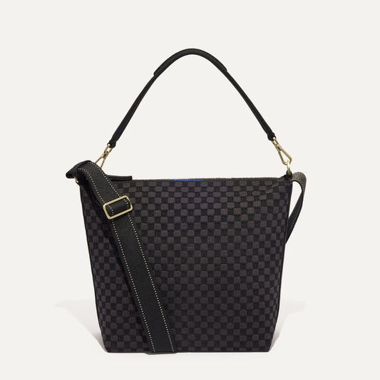 Rothys The Mini Zip Bucket in Black Sand