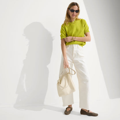 Rothys The Mini Zip Bucket in White Sand
