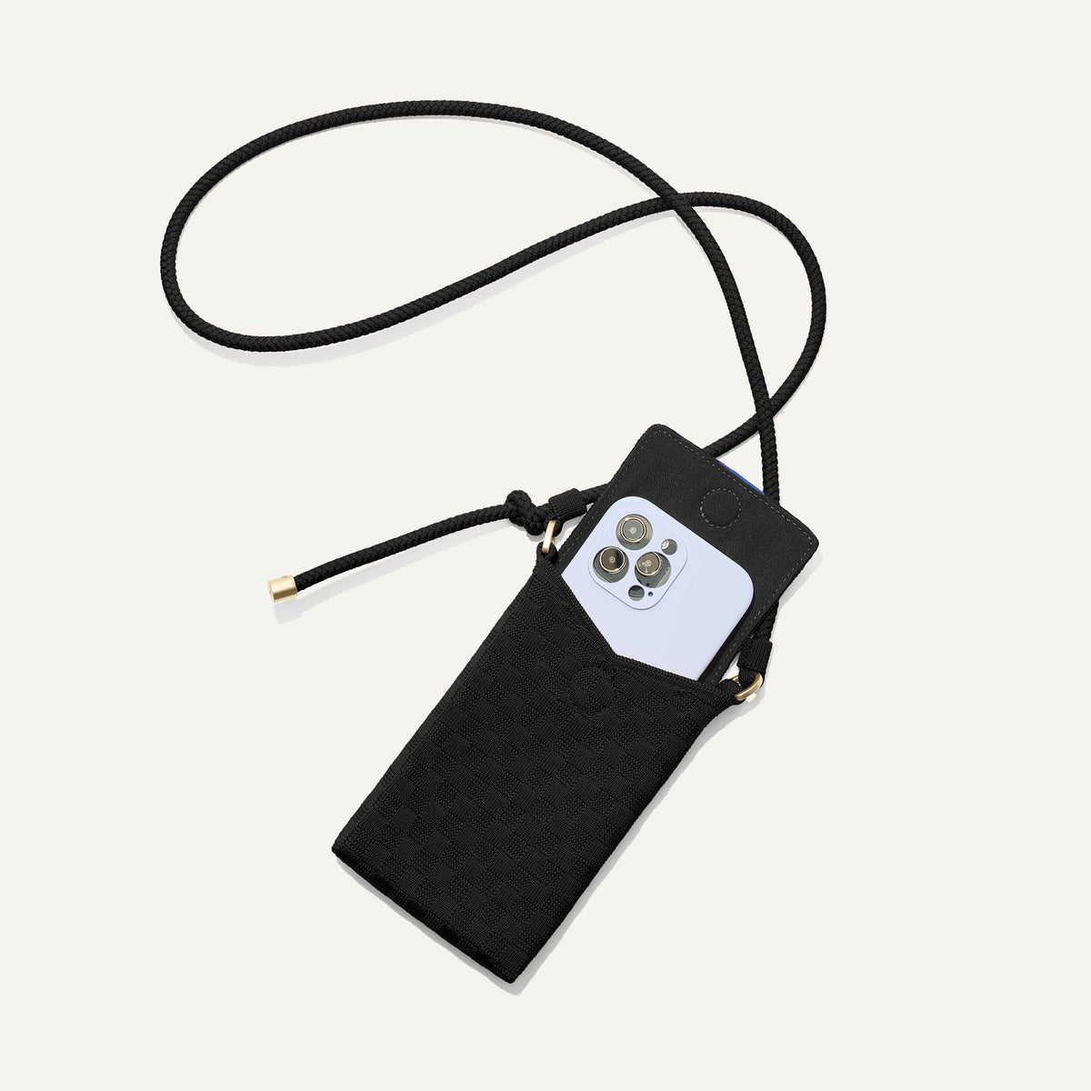 Rothys The Phone Crossbody in Black Sand