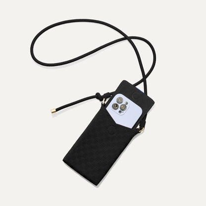 Rothys The Phone Crossbody in Black Sand