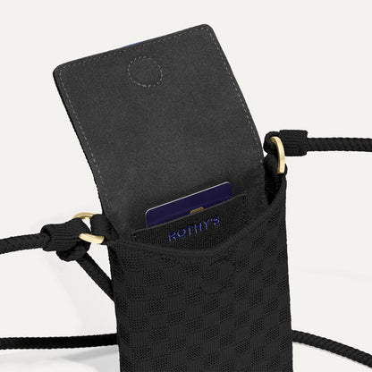 Rothys The Phone Crossbody in Black Sand