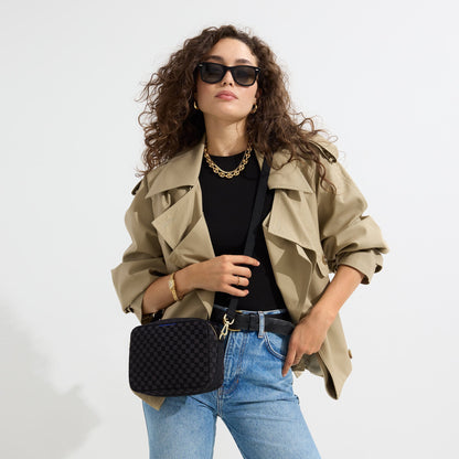 Rothys The Crossbody Camera Bag in Black Sand