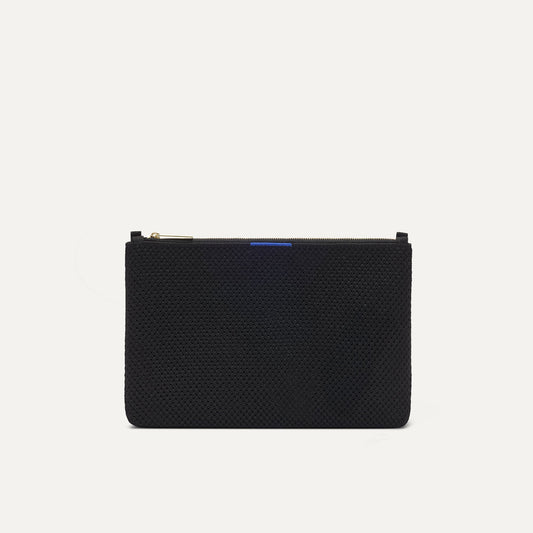 Rothys The Convertible Clutch in Black Espresso Open-Knit