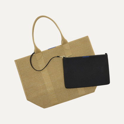 Rothys The Convertible Clutch in Black Espresso Open-Knit