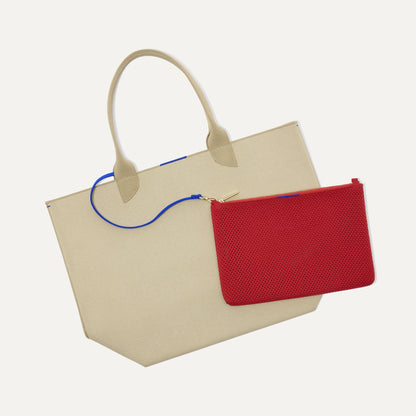 Rothys The Convertible Clutch in Scarlet Open-Knit