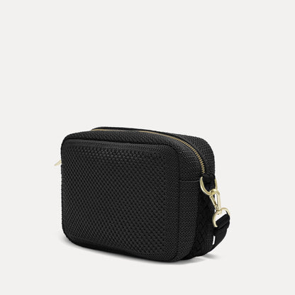 Rothys The Crossbody Camera Bag in Black Licorice Open-Knit