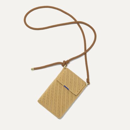 Rothys The Phone Crossbody in Brown Butter Crochet
