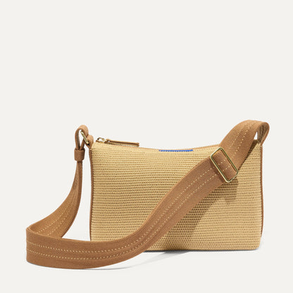 Rothys The Casual Crossbody in Brown Butter Raffia-Knit