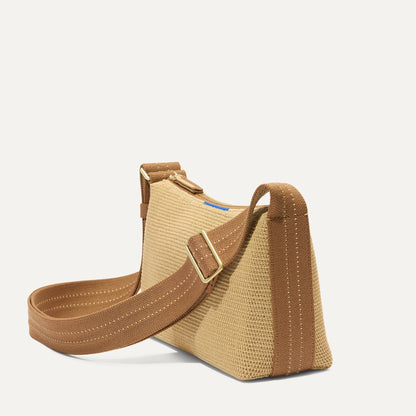 Rothys The Casual Crossbody in Brown Butter Raffia-Knit