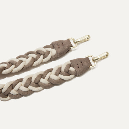 Rothys The Shoulder Strap in Cream and Cocoa Braid