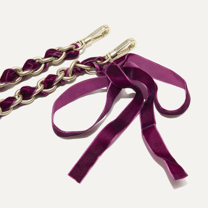 Rothys The Shoulder Strap in Velvet Plum Chain