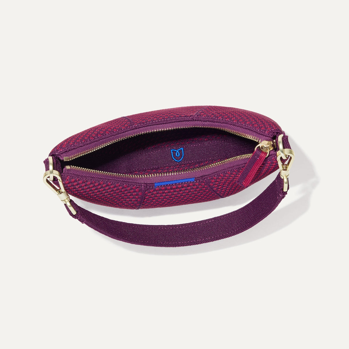 Rothys The Mini Crescent Bag in Beet