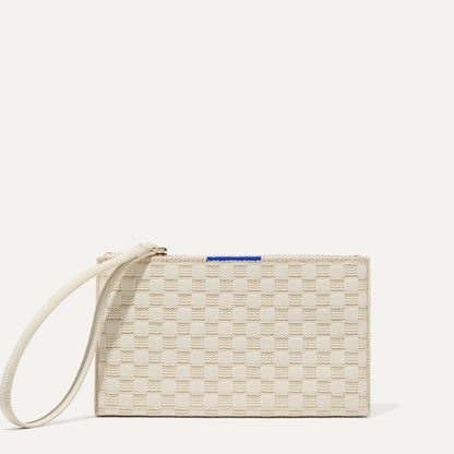 Rothys Wallet Wristlet in Vanilla Basketweave