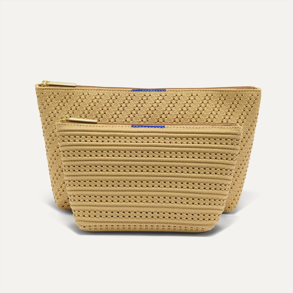 Rothys The Travel Pouch Set in Brown Butter Crochet