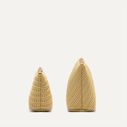 Rothys The Travel Pouch Set in Brown Butter Crochet