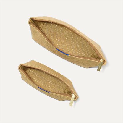 Rothys The Travel Pouch Set in Brown Butter Crochet