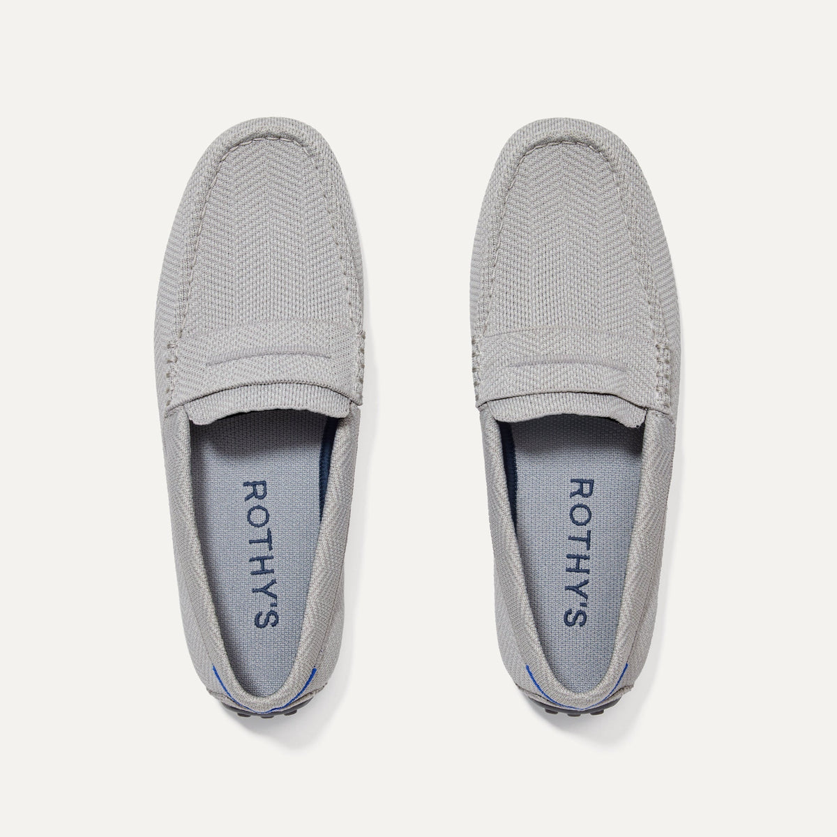 Rothys The Driving Loafer in Light Grey Herringbone for Men