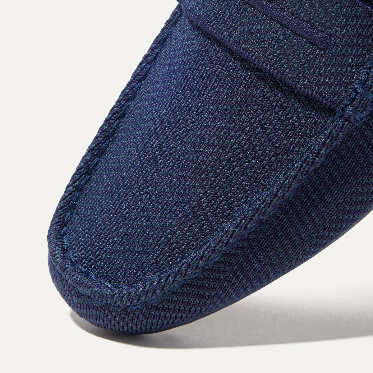 Rothys The Driving Loafer in Navy Herringbone for Men