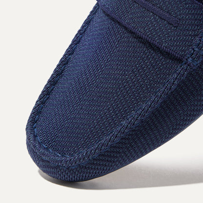 Rothys The Driving Loafer in Navy Herringbone for Men