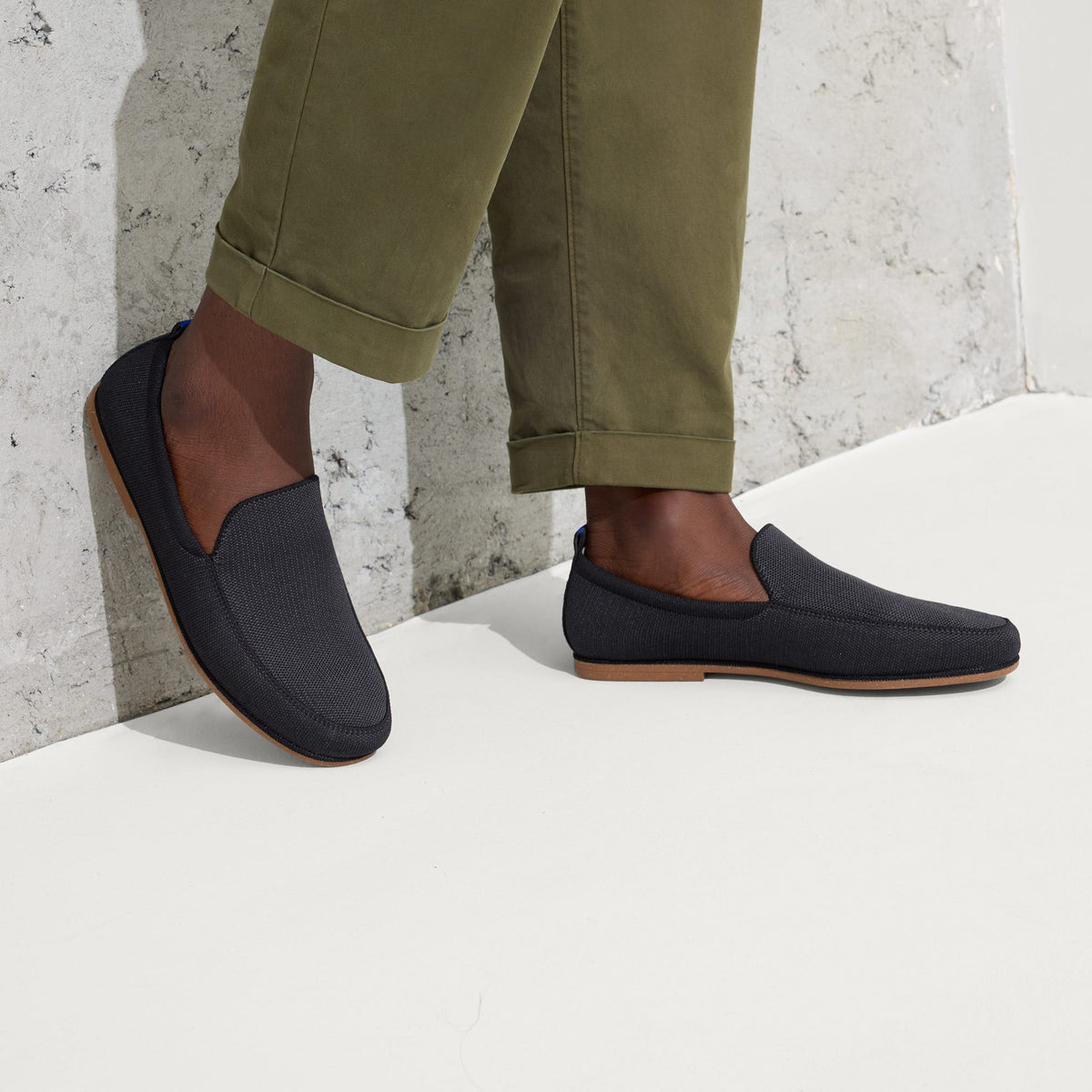 Rothys The Ravello Loafer in Stone Black