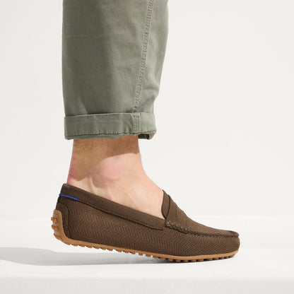 Rothys The Driving Loafer in Brown Herringbone for Men