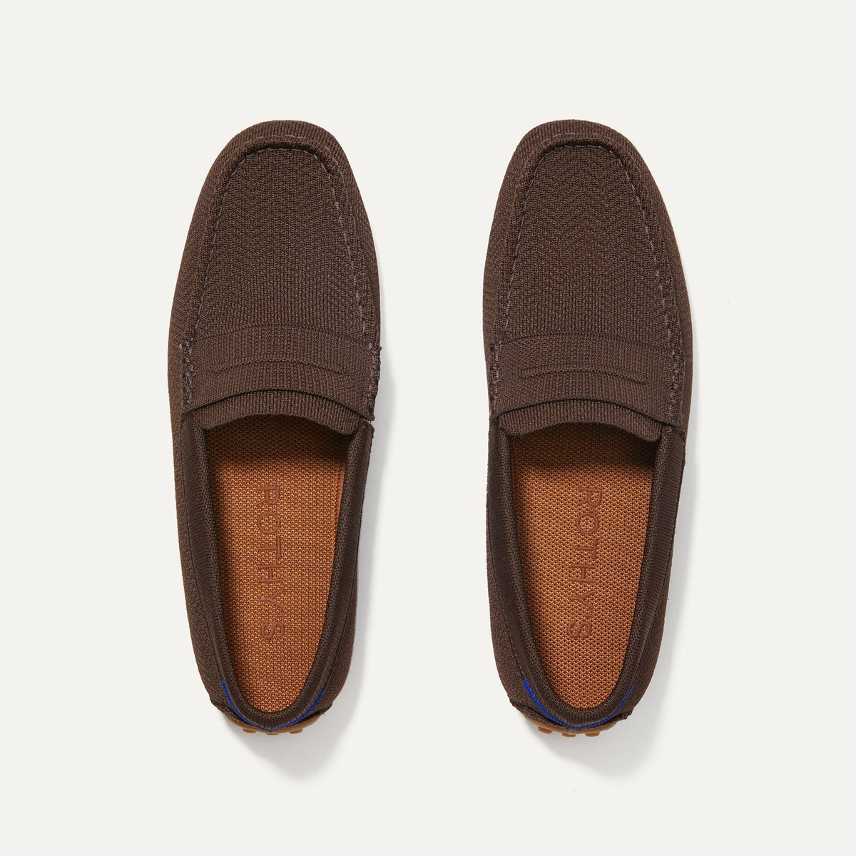 Rothys The Driving Loafer in Brown Herringbone for Men