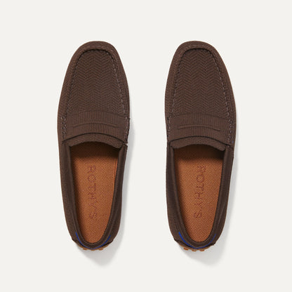 Rothys The Driving Loafer in Brown Herringbone for Men