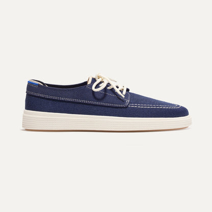 Rothys The Ravello Boat Shoe in Nautical Navy