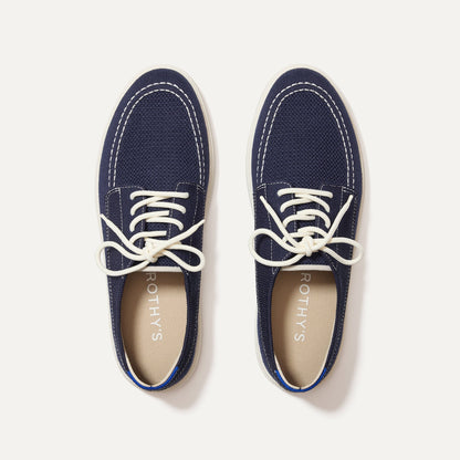 Rothys The Ravello Boat Shoe in Nautical Navy