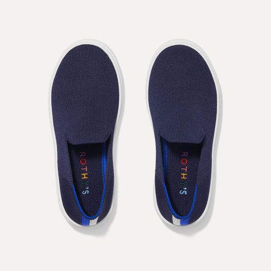 Rothys The Kids Sneaker in Deep Navy