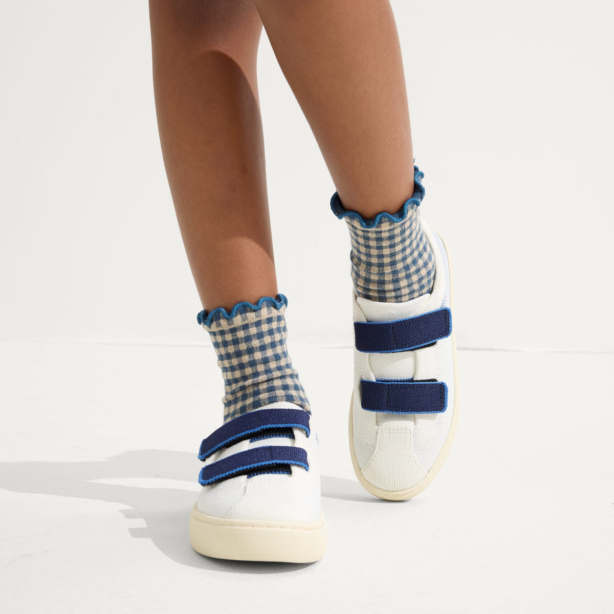 Rothys The Kids Strap Sneaker in Blue Raspberry