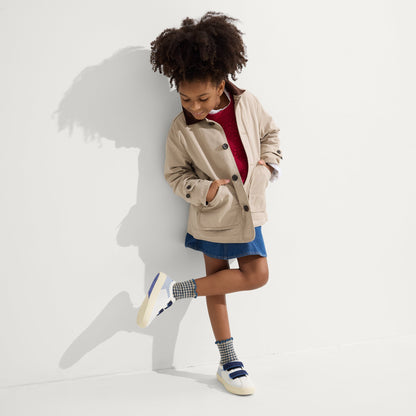 Rothys The Kids Strap Sneaker in Blue Raspberry