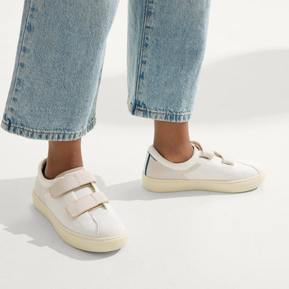 Rothys The Kids Strap Sneaker in Vanilla Ice