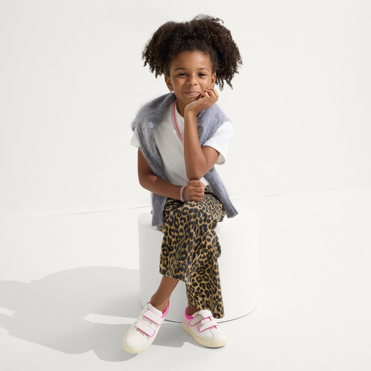 Rothys The Kids Strap Sneaker in Pink Taffy