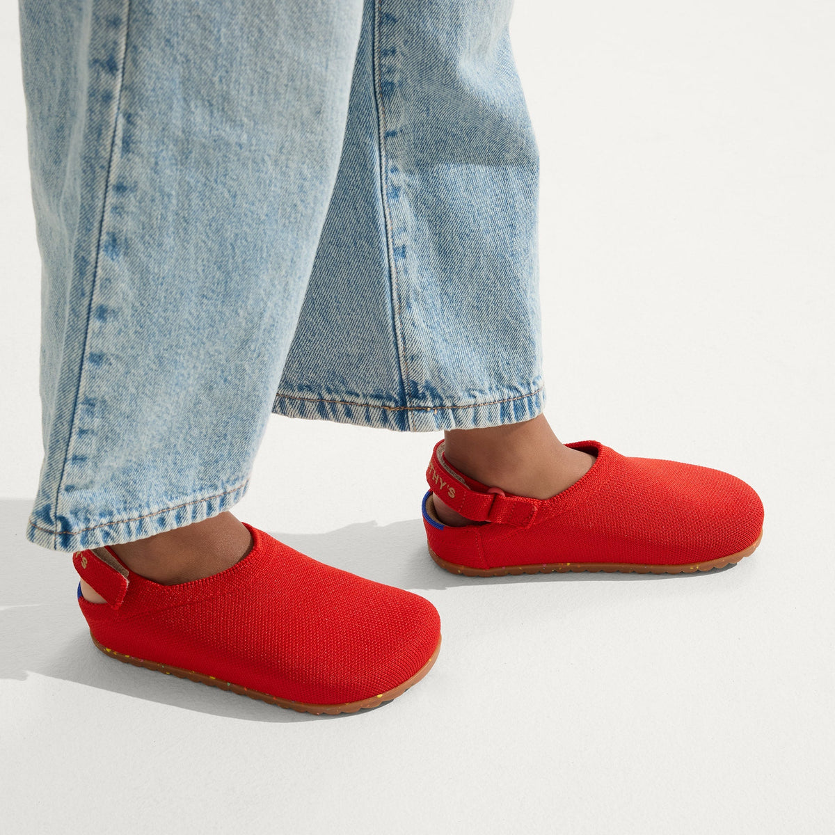 Rothys The Kids Clog in Firetruck Red