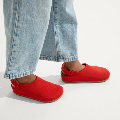 Rothys The Kids Clog in Firetruck Red