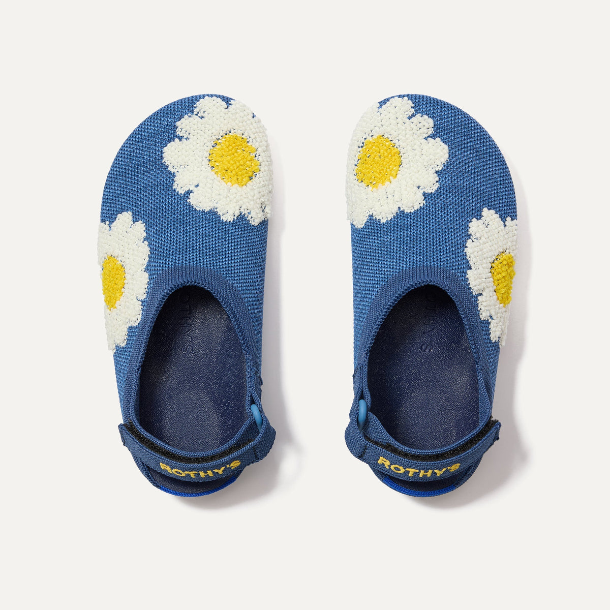 Rothys The Kids Clog in Indigo Daisy