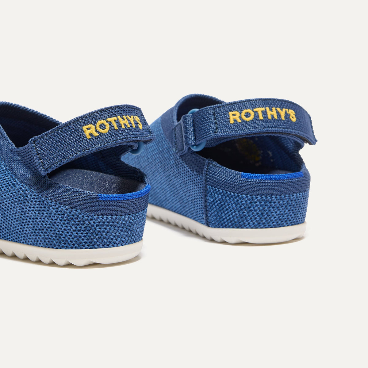 Rothys The Kids Clog in Indigo Daisy