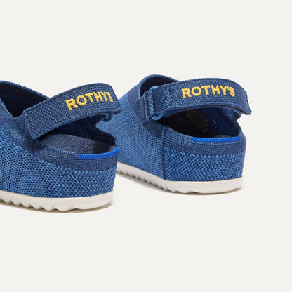 Rothys The Kids Clog in Indigo Daisy