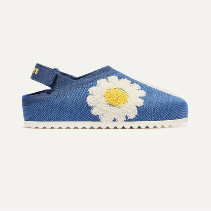 Rothys The Kids Clog in Indigo Daisy