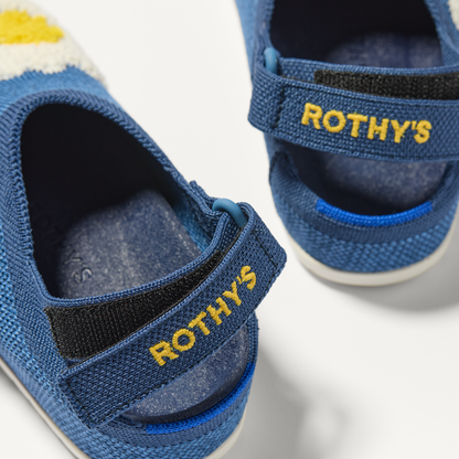 Rothys The Kids Clog in Indigo Daisy