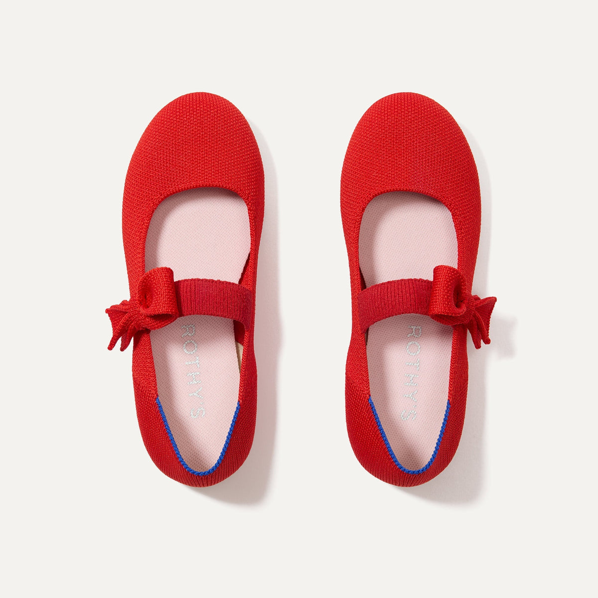Rothys The Kids Tux Bow Mary Jane in Bright Red