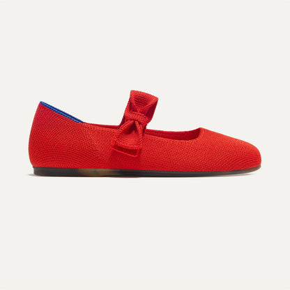 Rothys The Kids Tux Bow Mary Jane in Bright Red