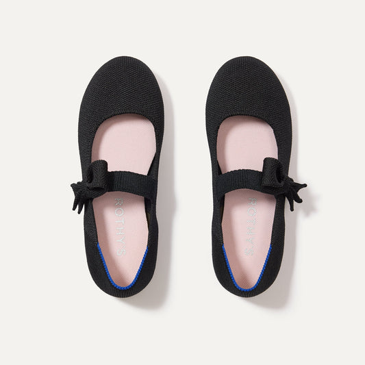 Rothys The Kids Tux Bow Mary Jane in Black
